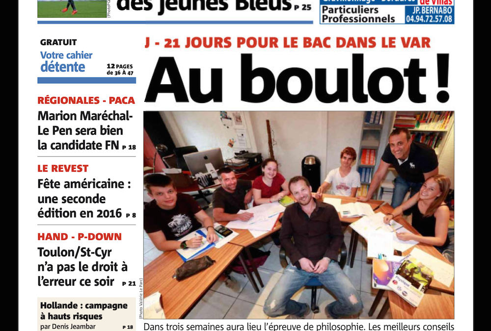 Article Var Matin à la Une !